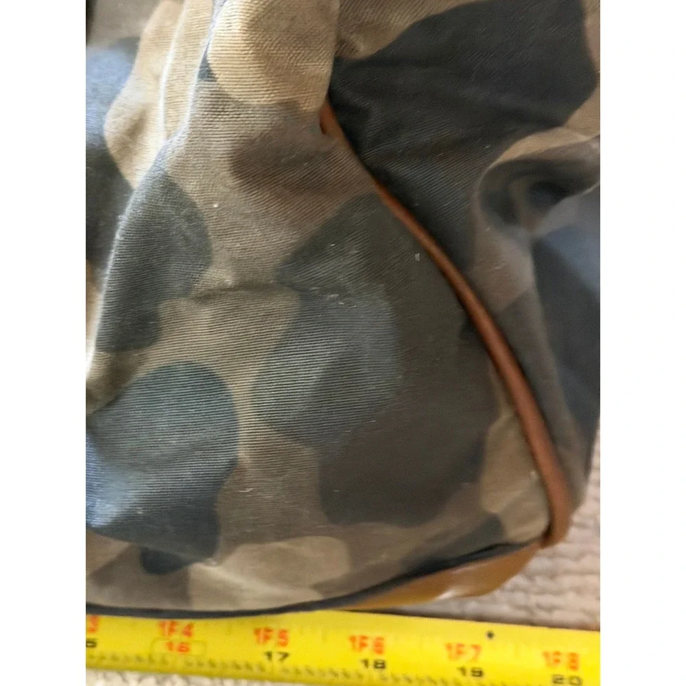 Tom Beckbe Canvas Field Bag Leather Trim Weekend Travel Dufflebag